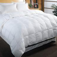 🌟 superior full/queen white down comforter by blue ridge home fashions - premium cotton cambric olympia collection logo