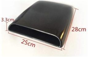 img 1 attached to NATGIC Black Universal Car Air Flow Decorative Intake Hood Scoop Turbo Bonnet Vent Cover - Enhancing SEO