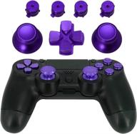 purple jadebones metal replacement repair kit: improved ps4/ps4 slim/ps4 pro controller thumbsticks, thumb grip bullet, and d-pad buttons for enhanced performance логотип