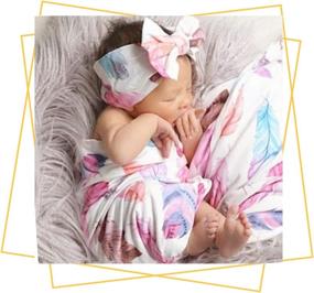 img 3 attached to 👶 QTECLOR Newborn Receiving Blanket Headband: Perfect Addition to Kids' Home Store