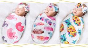 img 4 attached to 👶 QTECLOR Newborn Receiving Blanket Headband: Perfect Addition to Kids' Home Store