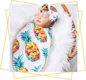 img 2 attached to 👶 QTECLOR Newborn Receiving Blanket Headband: Perfect Addition to Kids' Home Store