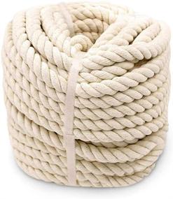 img 4 attached to Aoneky Twisted Cotton Rope: Durable 3/4 x 100 ft Length for Various Applications