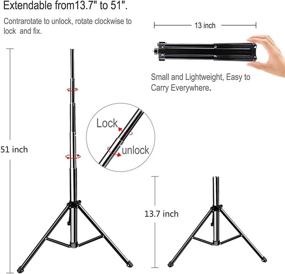 img 1 attached to 📸 Arvnka 10-inch Selfie Ring Light + 51-inch Extendable Selfie Stick Tripod + 2 Phone Holders & Remote, Dimmable LED Camera Ringlight with 3 Light Modes and 10 Brightness Levels, Perfect for Photography and Video