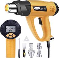 🔥 mowis 1800w heat gun kit with large lcd display, adjustable temperature (120°f-1100°f), memory settings, and 7 nozzle attachments logo