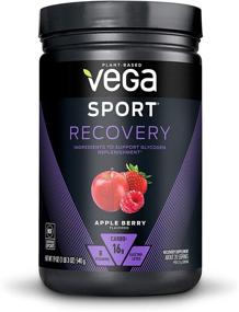 img 4 attached to Vega Sport Recovery Drink for Women and Men - Apple Berry Flavored: 🍏 Electrolytes, Carbohydrates, B-Vitamins, Vitamin C, Protein - Vegan, Gluten Free, Dairy Free - 20 Servings