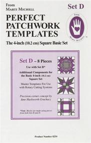 img 1 attached to Enhance Your Patchwork with Perfect Patchwork Marti Michell Template Set D - Bonus Complement Set 8/Pkg