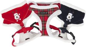 img 1 attached to 🦌 Puppia Authentic Rudolph Harness A: Small Checkered Red - Review, Features, and Benefits