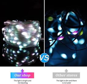 img 1 attached to Enhance your Outdoor Space with RGB Rope Lights Outdoor Fairy Lights: USB Plug in String Lights with Remote | 33Ft 100LED | 16 Colors | 4 Lighting Modes | Twinkle Firefly Lights | Perfect for Bedroom, Party, Wedding, Christmas, and Tapestry