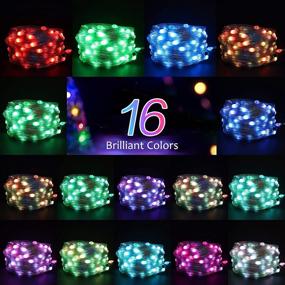 img 3 attached to Enhance your Outdoor Space with RGB Rope Lights Outdoor Fairy Lights: USB Plug in String Lights with Remote | 33Ft 100LED | 16 Colors | 4 Lighting Modes | Twinkle Firefly Lights | Perfect for Bedroom, Party, Wedding, Christmas, and Tapestry