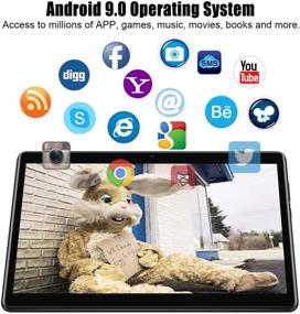 img 2 attached to 📱 10 Inch Android 9.0 2 in 1 Tablet PC with Keyboard Case - 4GB RAM, 64GB/128GB Storage, Quad Core, HD/IPS Display, Dual Camera, Dual 4G SIM, WiFi - Black