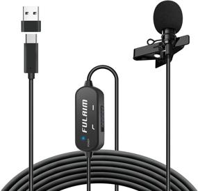 img 4 attached to 🎙️ FULAIM USB Type C Lavalier Lapel Microphone: Professional Omnidirectional Clip Mic with Noise Reduction for YouTube, Interviews, and Recording - Compatible with Smartphones, PC, Laptop