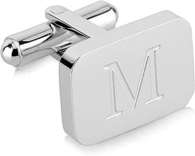 img 3 attached to 💎 Personalized Stainless Steel Cufflinks in White Gold - Luxurious