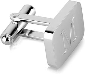 img 2 attached to 💎 Personalized Stainless Steel Cufflinks in White Gold - Luxurious