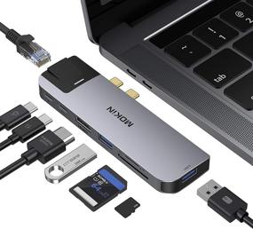 img 4 attached to 🔌 MacBook Pro USB C Multiport Adapter Hub with 4K HDMI, Gigabit Ethernet, 2 USB, TF/SD Card Reader, USB-C 100W PD, Thunderbolt 3 - MacBook Pro/Air USB Adapter