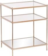 southern enterprises knox glam mirrored side table in gold – add radiant charm to your space логотип