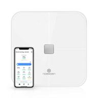 🤖 noerden - smart body scale sensori: advanced wi-fi/bluetooth enabled body scale with step-on technology, led display, tempered glass - accurate body weight, body fat, heart rate, and bmi analysis - compatible mobile app - white logo