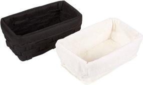 img 1 attached to 🧺 Juvale Black Wicker Nesting Baskets: 5-Piece Set for Stylish Shelf Storage Organization
