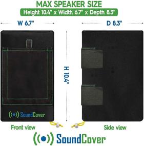 img 3 attached to 🔊 2 Waterproof UV Protection Speaker Covers for Outdoor Speakers with Sound Option - Compatible with Yamaha NS-AW150, Polk Audio Atrium 5, Herdio 5.25" & Pyle 5.25" Speakers (MAX Size: H 10.4" X W 6.7" X D 8.3")