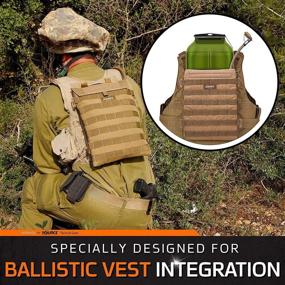 img 2 attached to 🐺 Source Hydration Pack 1 Liter Kangaroo: Tactical Vest/War Belt Attachment, Molle Pouch Webbing, Closed Cell Insulation, Coyote - Stay Cool & Hydrated!