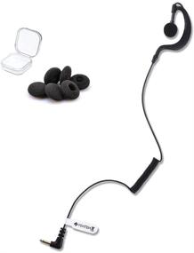 img 4 attached to YEHTEH 3.5mm G Shape Earhook Listen Only Earpiece for Two Way Radios/Walkie Talkies - Compatible with Radio Speaker Mics Jacks - 1Pack