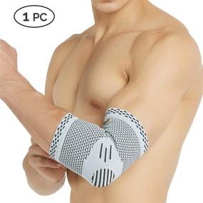 img 2 attached to 🎋 NeoTech Care Bamboo Fiber Elbow Support Brace, Gray - Size S, 1 Unit