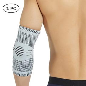 img 1 attached to 🎋 NeoTech Care Bamboo Fiber Elbow Support Brace, Gray - Size S, 1 Unit