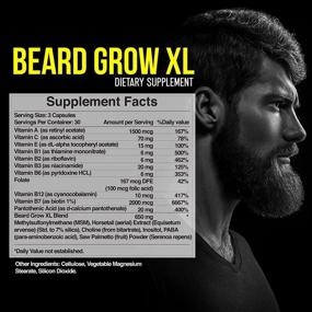 img 3 attached to 🌱 Beard Grow XL: Vegan Facial Hair Supplement for Thicker and Fuller Beard Growth - #1 Men's Hair Growth Vitamins