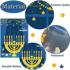 img 1 attached to 🎶 Hanukkah Decorations and Activities Bundle - Funnlot Hanukkah Games, Pin the Star on the Menorah Game, and 24 Reusable Stars for Chanukah Party Decorations and Happy Hanukkah Games