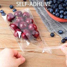 img 1 attached to 📦 350 Pieces 4x6" Clear Self Adhesive Cello Bags - Resealable OPP Bags Ideal for Packaging, Gift Wrapping, Bakery, Cookies, Candies, Cards, Desserts, Party Favors