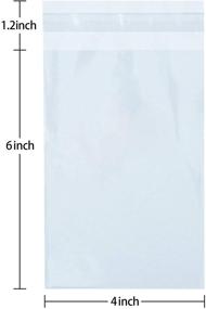 img 3 attached to 📦 350 Pieces 4x6" Clear Self Adhesive Cello Bags - Resealable OPP Bags Ideal for Packaging, Gift Wrapping, Bakery, Cookies, Candies, Cards, Desserts, Party Favors