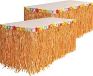 hawaiian grass table skirt decorations логотип
