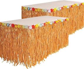 img 4 attached to Hawaiian Grass Table Skirt Decorations