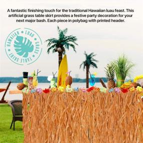img 1 attached to Hawaiian Grass Table Skirt Decorations