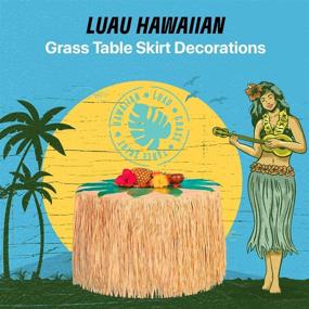 img 3 attached to Hawaiian Grass Table Skirt Decorations