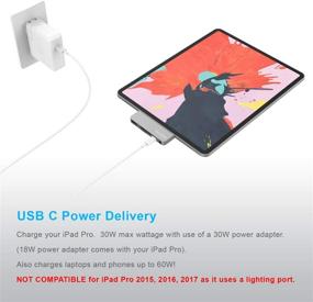 img 1 attached to 🔌 CharJenPro USB C Hub for iPad Pro, iPad Air 4, iPad Mini 6, MacBook Pro 16-inch, 15-inch, 13-inch, MacBook Air 13-inch, 100W Power, HDMI 4K, microSD/SD Card Reader, 3.5mm Jack
