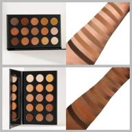 🎨 nude gold eyeshadow palette: natural naked smokey warm neutral 15 shades - ecofavor ultra-blendable high pigmented matte shimmer matallic long lasting waterproof eye shadow palette, travel size makeup logo