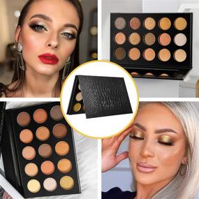 img 3 attached to 🎨 Nude Gold Eyeshadow Palette: Natural Naked Smokey Warm Neutral 15 Shades - ecofavor Ultra-Blendable High Pigmented Matte Shimmer Matallic Long Lasting Waterproof Eye Shadow Palette, Travel Size Makeup