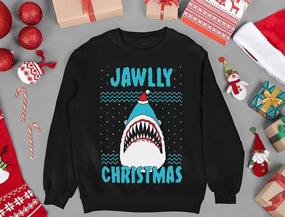 img 1 attached to TeeStars Jawlly Christmas Sweater Sweatshirt 🎄 Boys' Fashion: Hoodies & Sweatshirts for Great Style