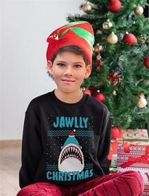 img 2 attached to TeeStars Jawlly Christmas Sweater Sweatshirt 🎄 Boys' Fashion: Hoodies & Sweatshirts for Great Style