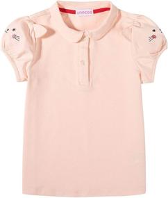 img 2 attached to UNACOO Toddler Cotton Sleeves Collar Girls' Clothing in Tops, Tees & Blouses