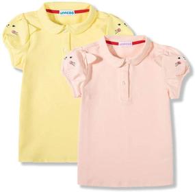 img 4 attached to UNACOO Toddler Cotton Sleeves Collar Girls' Clothing in Tops, Tees & Blouses