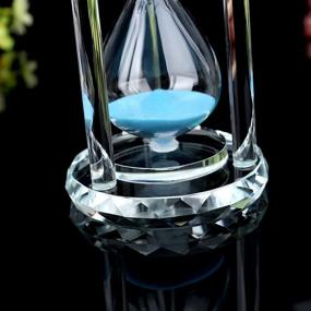 img 2 attached to ⏳ Siveit Crystal Hourglass Sand Timer: Elegant Gift Box Included, 30 min - Blue