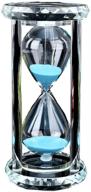 ⏳ siveit crystal hourglass sand timer: elegant gift box included, 30 min - blue logo