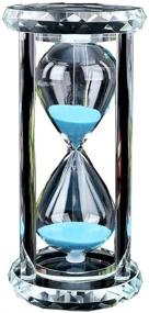 img 4 attached to ⏳ Siveit Crystal Hourglass Sand Timer: Elegant Gift Box Included, 30 min - Blue