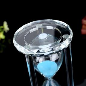 img 1 attached to ⏳ Siveit Crystal Hourglass Sand Timer: Elegant Gift Box Included, 30 min - Blue