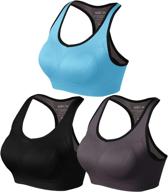 🏋️ wirefree padded racerback yoga sports bra for women - match workout gym activewear with removable pads #0001 logo