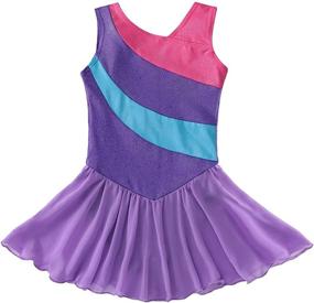 img 4 attached to Sparkly Gymnastics Leotards and Ballet Skirts 🔮 for Toddler Girls – Mermaid, Unicorn, and More!