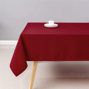 img 4 attached to 🍽️ Premium Wewoch Rectangle Tablecloth: Stain Resistant & Easy to Clean