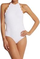 lapaya scalloped backless swimsuit: stylish women's clothing in swimsuits & cover ups logo